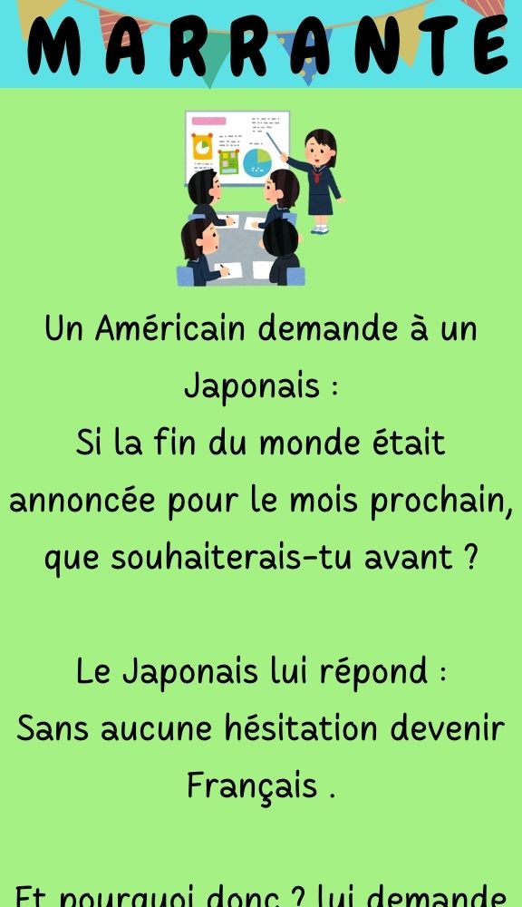 Un Américain demande à un Japonais