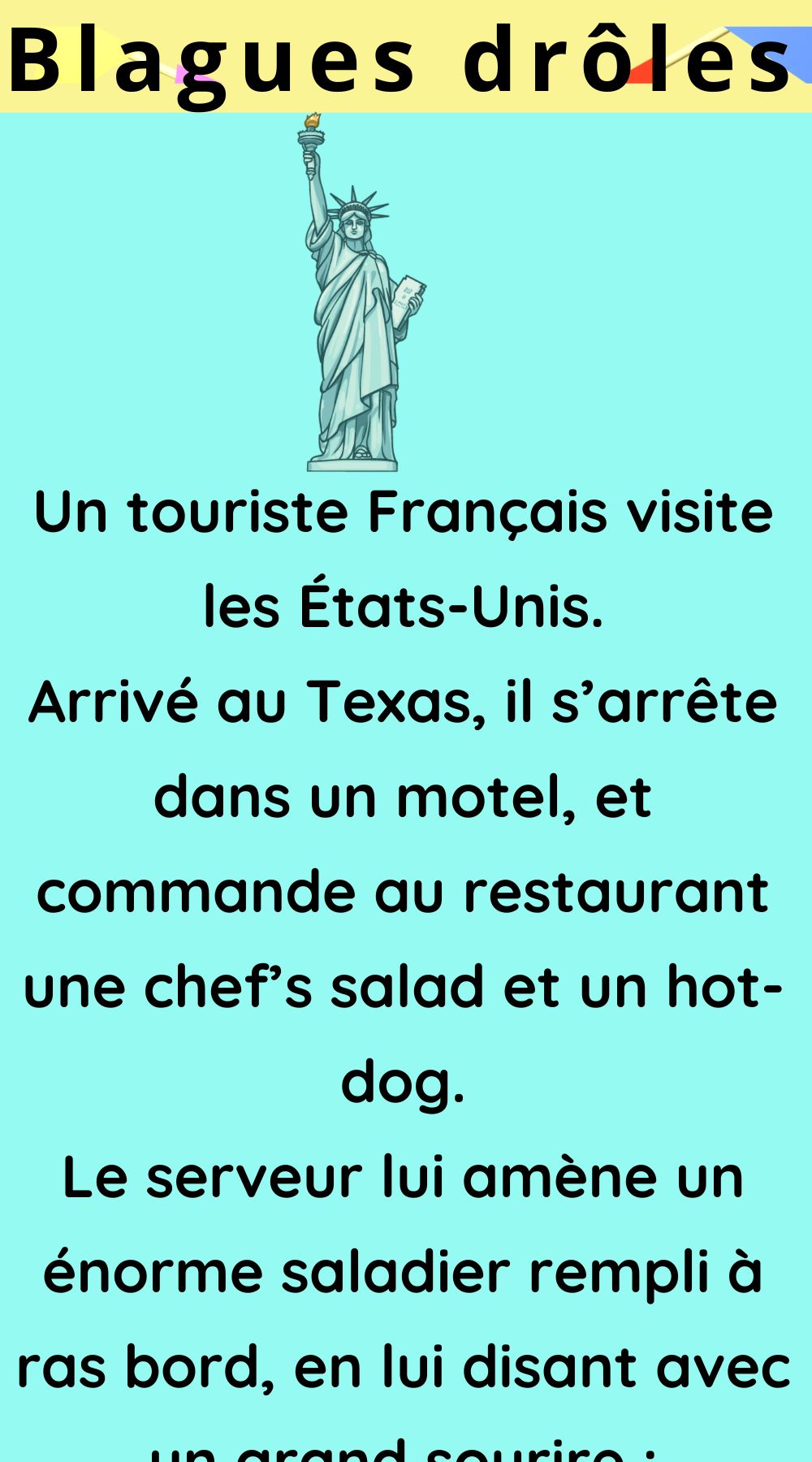 Un touriste Français visite les États-Unis