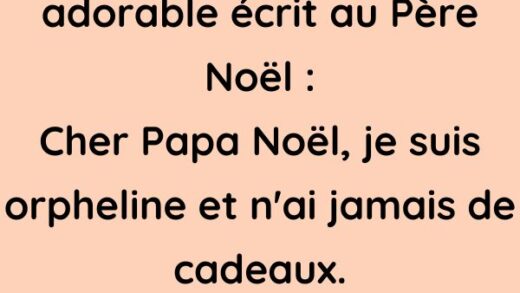 Une petite gamine adorable écrit au Père Noël