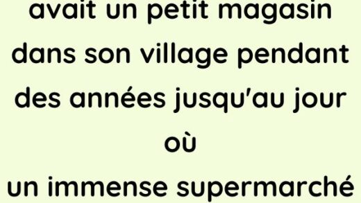 Une vieille dame française avait une petite boutique dans le village