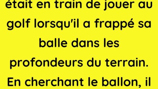 Un homme âgé jouait au golf