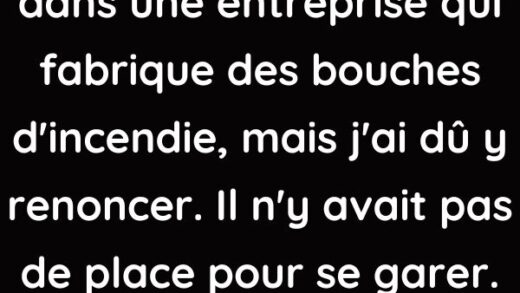 J'ai trouvé un emploi dans une entreprise