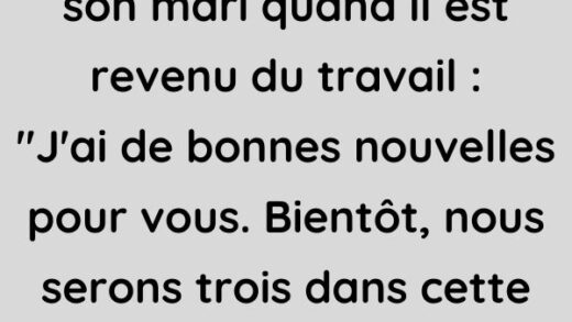 La jeune mariée dit à son mari