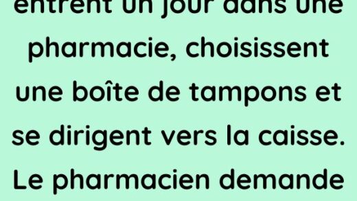 Deux jeunes garçons entrent dans une pharmacie