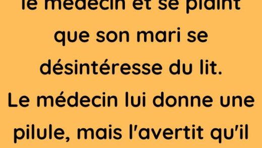 Une femme se rend chez le médecin et se plaint