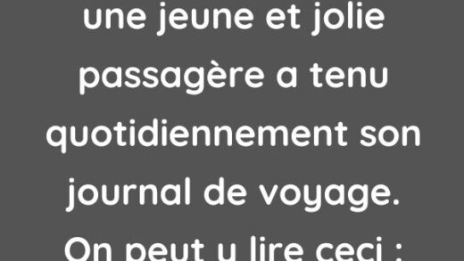 Au cours d'une croisière