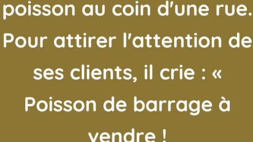 Un garçon vend du poisson