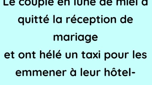 Le couple en lune de miel a quitte la reception de mariage