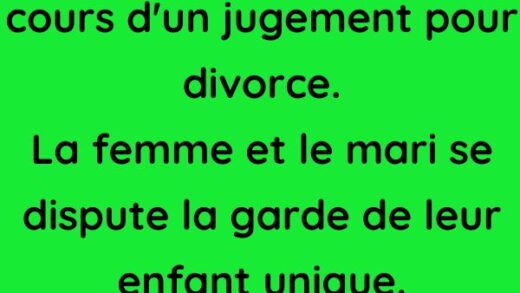 Un couple se déchire au cours d'un jugement pour divorce