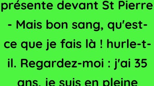 Un type furieux se presente devant St Pierre