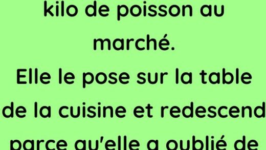 Une dame a achete un kilo de poisson au marche
